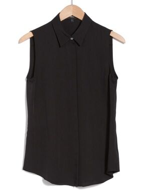 Theory Tanelis Blouse in Modern Georgette